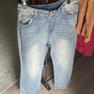 Blue Stretch Womens Denim Jeans Bootcut Fit No Brand